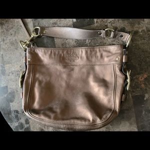 COACH 🔥 Bronze metallic gold bucked leather off shoulder bag